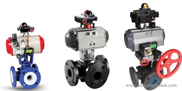 氣動（dòng）三通襯氟球閥