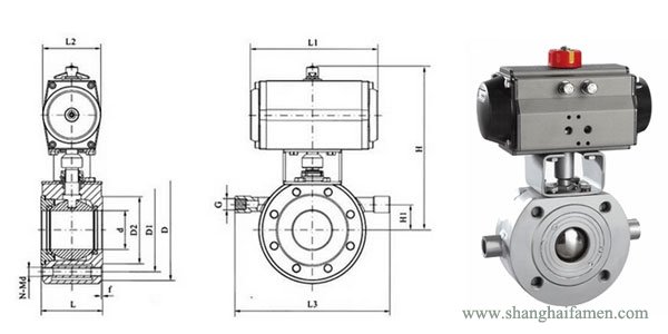 氣動對夾式（shì）保溫球閥結構圖